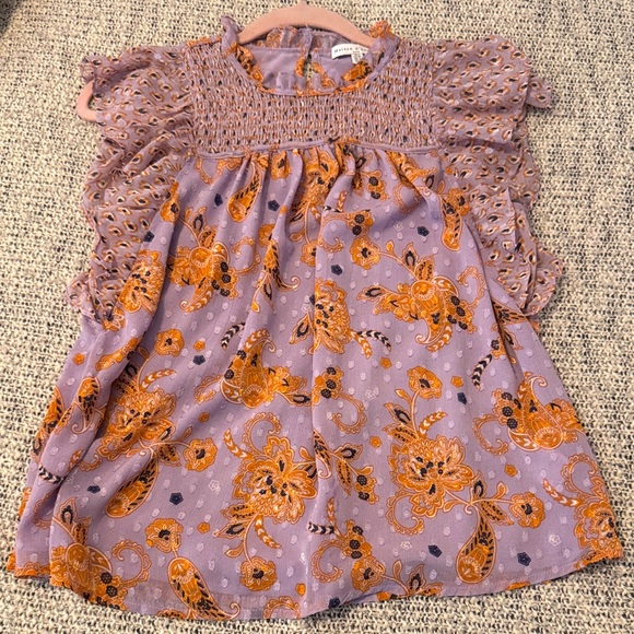 Maison D' Amelie Tops - Maison d’Amelie Smocked Ruffle Floral Blouse – Size Small